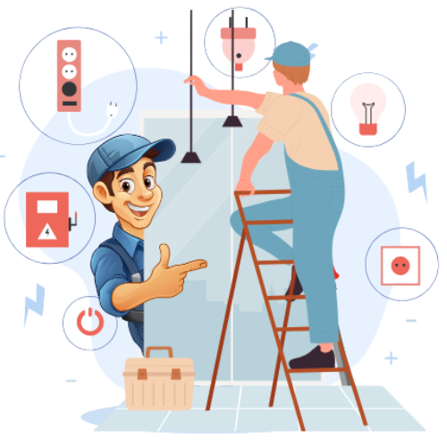 Expert electrician service icon